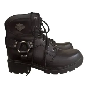 Harley-Davidson Ladies USA size 9.5 Jocelyn  Black Side-Zip Motorcycle  Boots