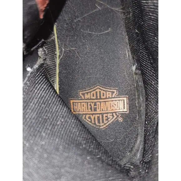 Harley Davidson Lalanne Double Strap Motorcycle Black Boots, sz 7.5
