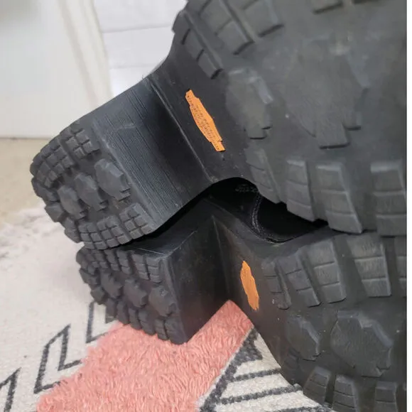 Harley Davidson Lalanne Double Strap Motorcycle Black Boots, sz 7.5