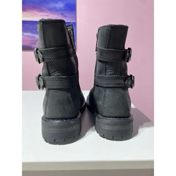 Harley Davidson Leather Boots Womens 7.5 Black Fillon Biker Riding Motorcycle