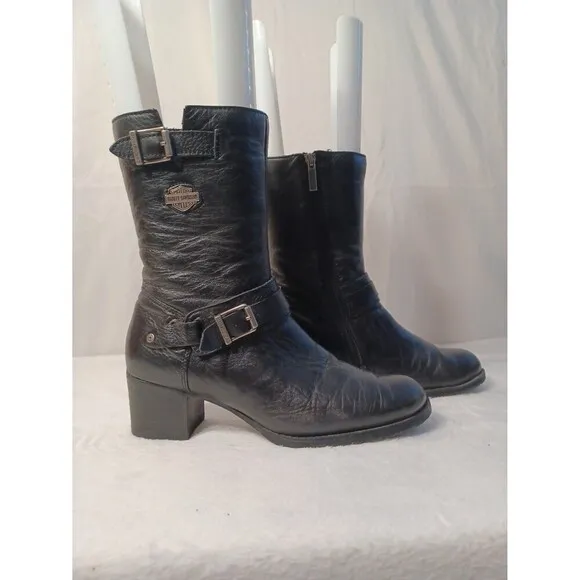 HARLEY DAVIDSON Leather women's boots