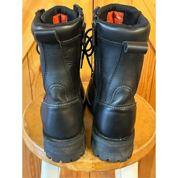 HARLEY-DAVIDSON Men's Benteen Black Leather Motorcycle Boots D96154 Size 9