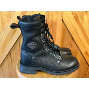 HARLEY-DAVIDSON Men's Benteen Black Leather Motorcycle Boots D96154 Size 9