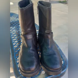 Harley-Davidson Men's Black Leather Motorcycle Boots Size 9.5