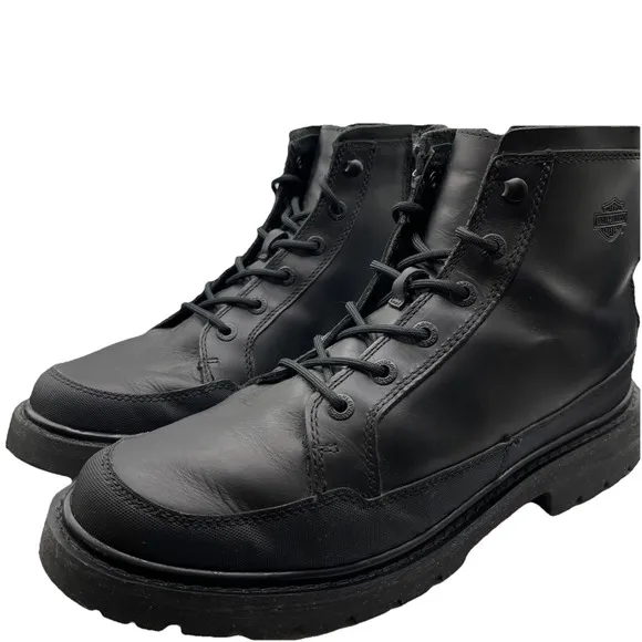 Harley Davidson Mens Dalton Boots Motorcycle Black Size 11.5 M Leather D93806