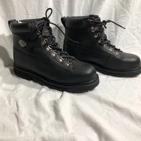 Harley Davidson Men’s Drive Motorcycle Steel Toe Black Boots D91144