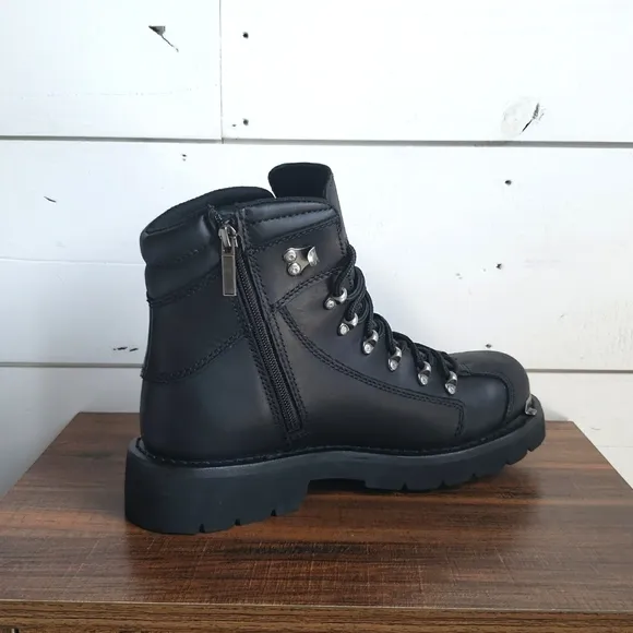Harley-Davidson Men's Electron Black Leather Motorcycle Boots D96017 Size 8.5
