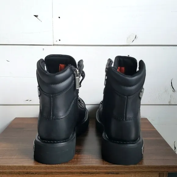 Harley-Davidson Men's Electron Black Leather Motorcycle Boots D96017 Size 8.5