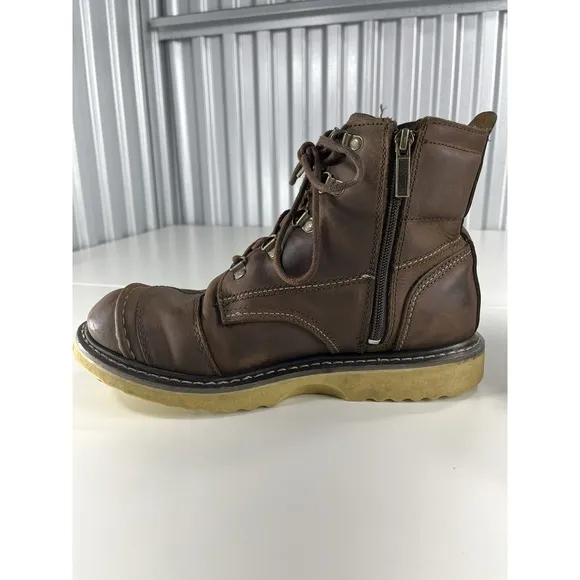 Harley-Davidson Mens Hagerman Brown Motorcycle Boots Size 8 D93470