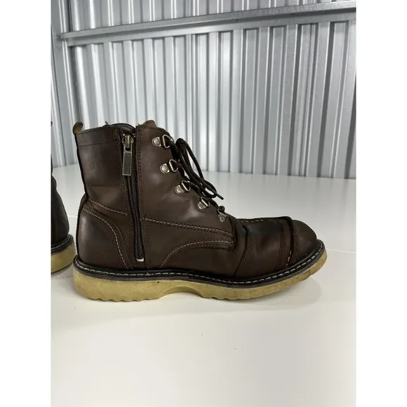 Harley-Davidson Mens Hagerman Brown Motorcycle Boots Size 8 D93470