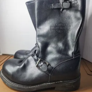 Harley Davidson Men’s Leather Motorcycle Riding Boots Size 9