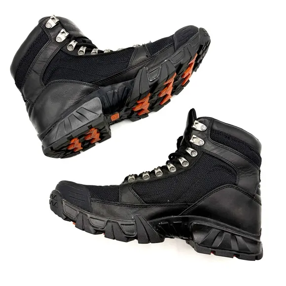 Harley-Davidson Men's Parkwood Black Leather and Mesh Motorcycle Boots