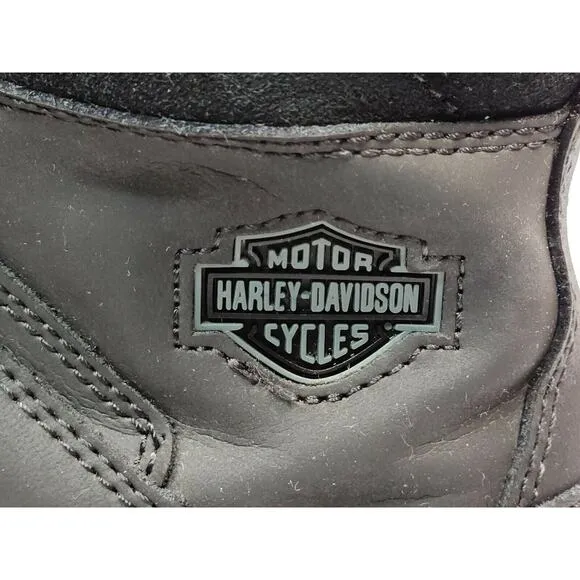 Harley-Davidson Men's Pete Steel Toe 6.0-Inch Black Boots Size 9.5M Inside Zip