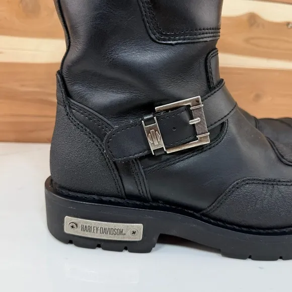 Harley-Davidson Men's Shift Engineer Black 9-Inch Motorcycle Boots, D95115 sz 8