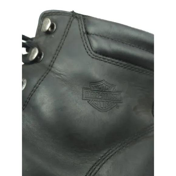 Harley-Davidson Men's Size 12 M Watkins Black Leather Motorcycle Boots D93758