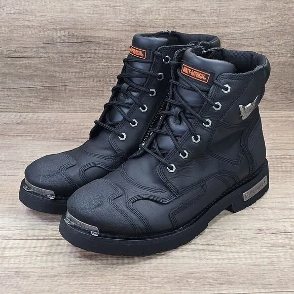 Harley Davidson Men's Size 14M Black Leather Stealth Motorcycle Boots (D91642)
