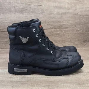 Harley Davidson Men's Size 14M Black Leather Stealth Motorcycle Boots (D91642)