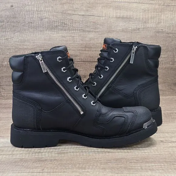 Harley Davidson Men's Size 14M Black Leather Stealth Motorcycle Boots (D91642)