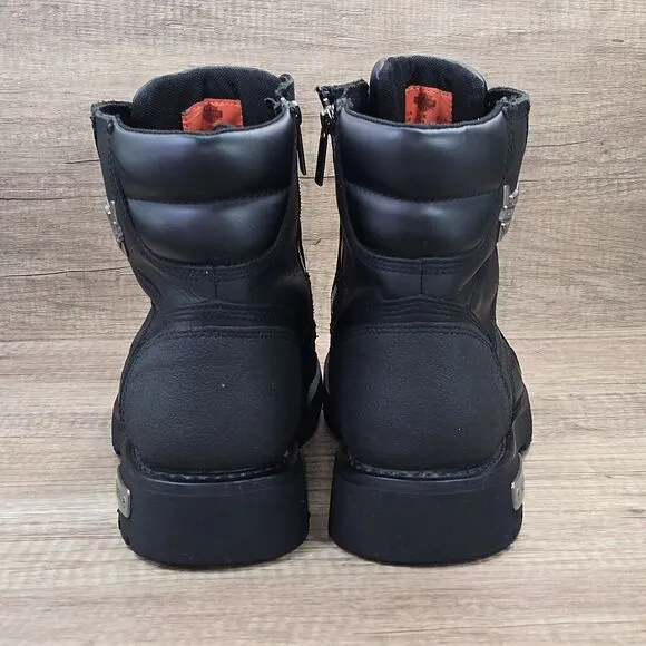 Harley Davidson Men's Size 14M Black Leather Stealth Motorcycle Boots (D91642)