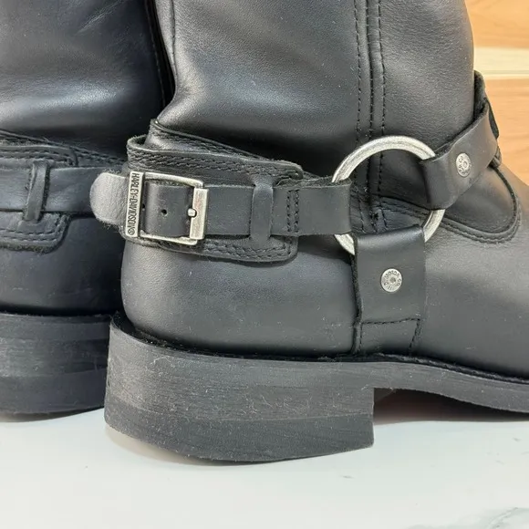 Harley-Davidson Men's Westmore 11&quot; Black Leather Motorcycle Boots D93315 sz 11.5
