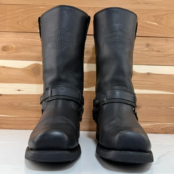 Harley-Davidson Men's Westmore 11&quot; Black Leather Motorcycle Boots D93315 sz 11.5