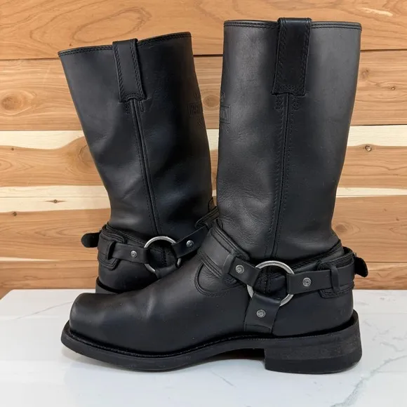 Harley-Davidson Men's Westmore 11&quot; Black Leather Motorcycle Boots D93315 sz 11.5