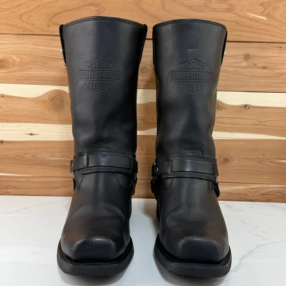 Harley-Davidson Men's Westmore 11&quot; Black Leather Motorcycle Boots D93315 sz 11.5