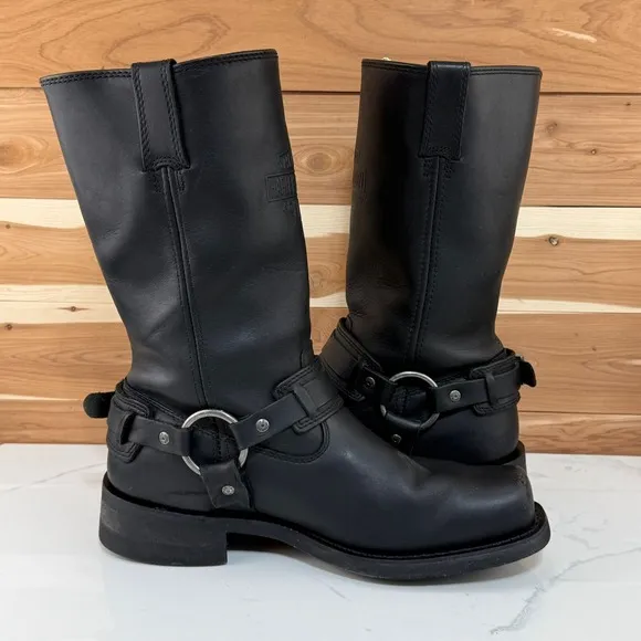 Harley-Davidson Men's Westmore 11&quot; Black Leather Motorcycle Boots D93315 sz 11.5