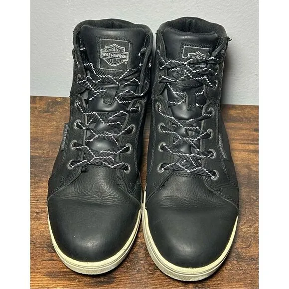 Harley-Davidson Men's Midland Black WP Motorcycle Boots D96165 Sz 9.5M
