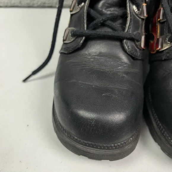 Harley Davidson Motorcycle #84211 Lace-up Flame Ankle Women's Boots Size 6 1/2