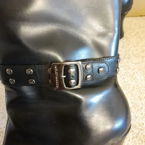 Harley Davidson Motorcycle Black Leather Boots