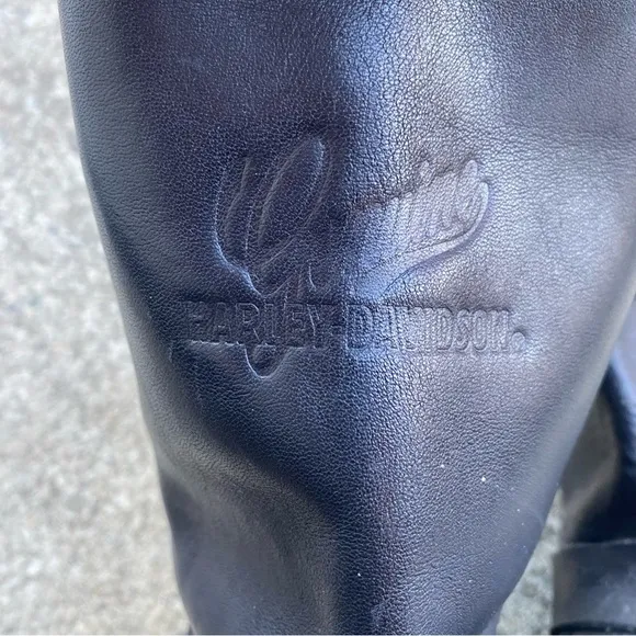 Harley-Davidson Motorcycle Boots 98045 Mega Harness Black Leather Sz 10