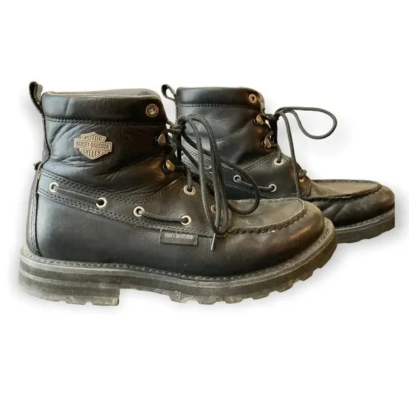 HARLEY DAVIDSON Motorcycle Boots Men's Size 10 Stock ID #94031 Black