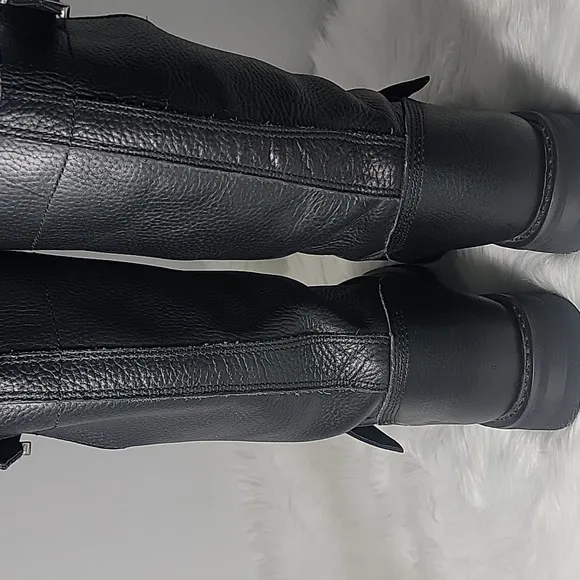 Harley Davidson Motorcycle Combat Riding Black Leather Boots Size 9