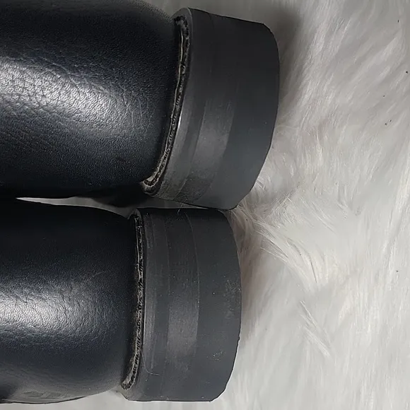 Harley Davidson Motorcycle Combat Riding Black Leather Boots Size 9