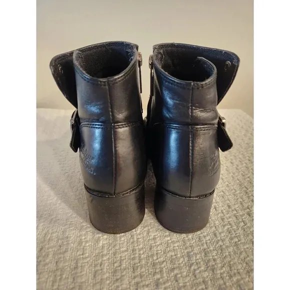 Harley-Davidson Motorcycle Khari Boots Black Leather Ankle Riding Women's 6.5