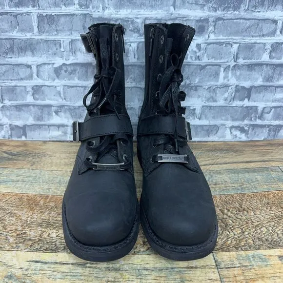 Harley Davidson Ranger Black‎ Motorcycle Boots D95264 Mens Size 9 M New