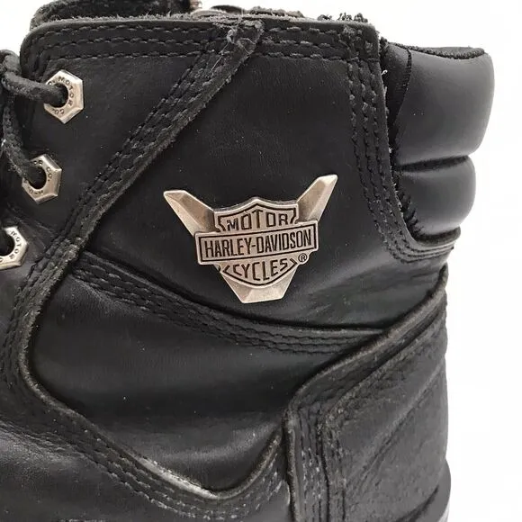 Harley Davidson Stealth Motorcycle Biker Boots 91642 Men's 13 Lace Up  Zip Shoes