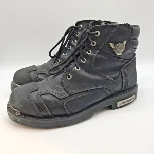 Harley Davidson Stealth Motorcycle Biker Boots 91642 Men's 13 Lace Up  Zip Shoes