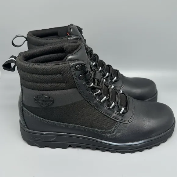 Harley-Davidson Tallmadge 5-Inch Black Motorcycle Boots D93761 Men’s Sz 10