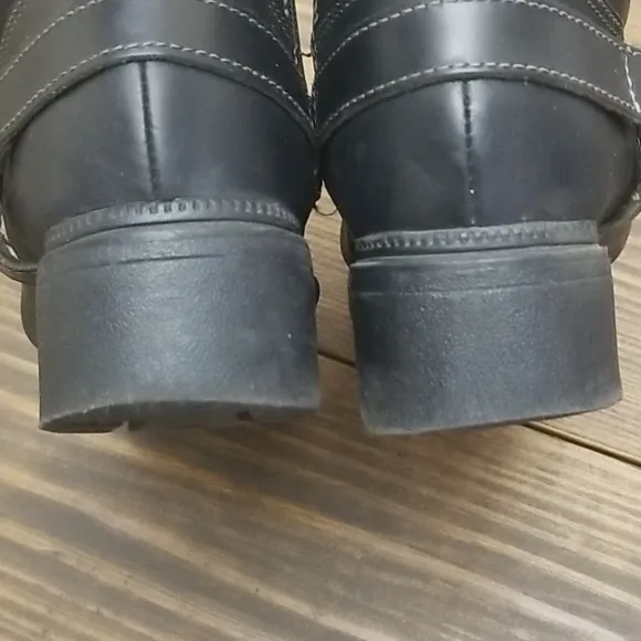 Harley-Davidson Tegan Black Leather Ankle Boots Size 6