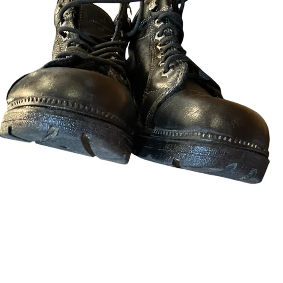 Harley Davidson Tyler 84280 Women's Motorcycle Boots Size 7 1/2 Black Lace Up 🔥