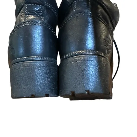 Harley Davidson Tyler 84280 Women's Motorcycle Boots Size 7 1/2 Black Lace Up 🔥