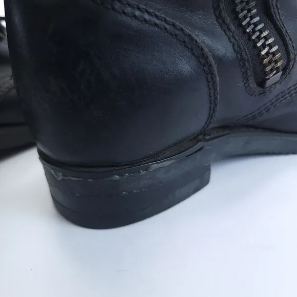 Harley Davidson Unisex 6.5M Leather Motorcycle Boots Side Zip 98417