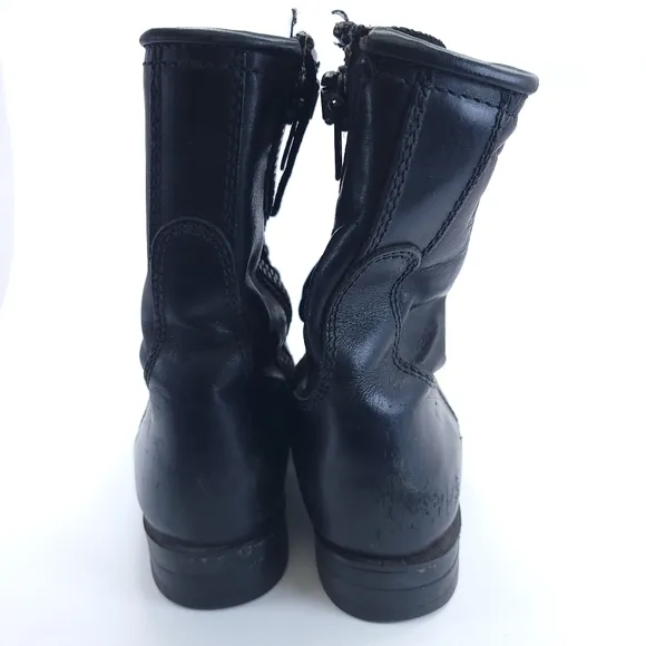 Harley Davidson Unisex 6.5M Leather Motorcycle Boots Side Zip 98417