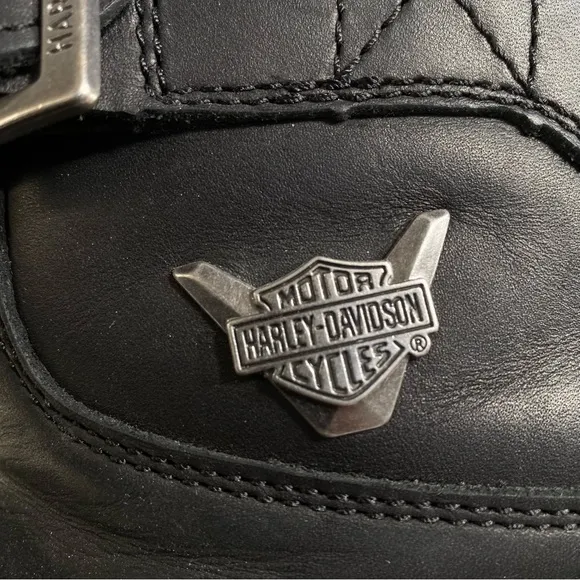 Harley Davidson Waverly Black Leather Motorcycle Riding Boots Mens Size 13