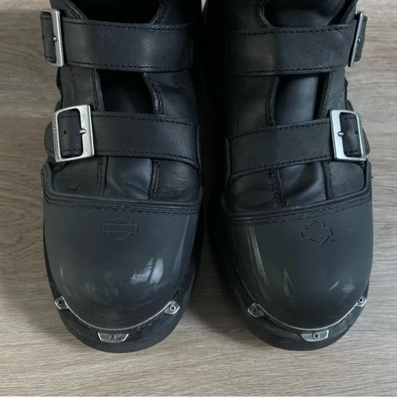 Harley Davidson Waverly Black Leather Motorcycle Riding Boots Mens Size 13