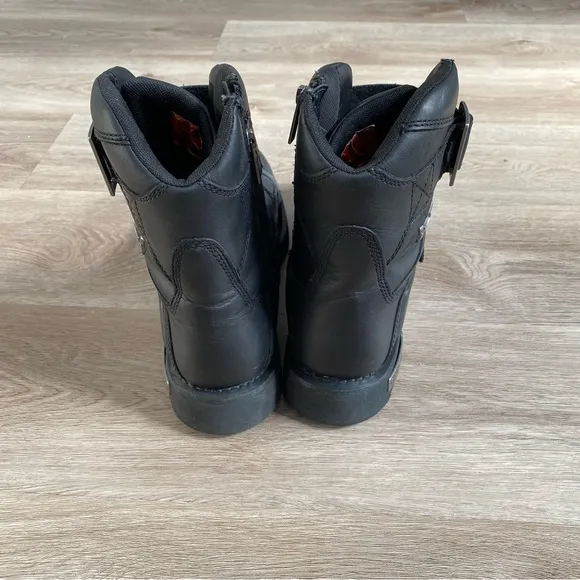 Harley Davidson Waverly Black Leather Motorcycle Riding Boots Mens Size 13