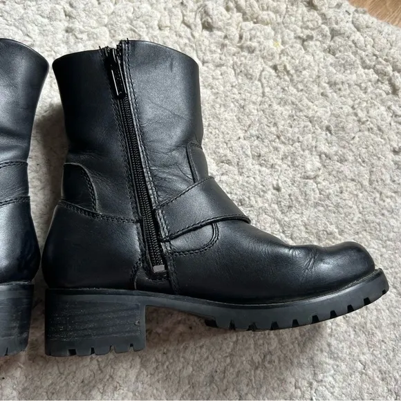 Harley-Davidson® Women's Alivia Black Leather 7-Inch Motorcycle Boots Size 6