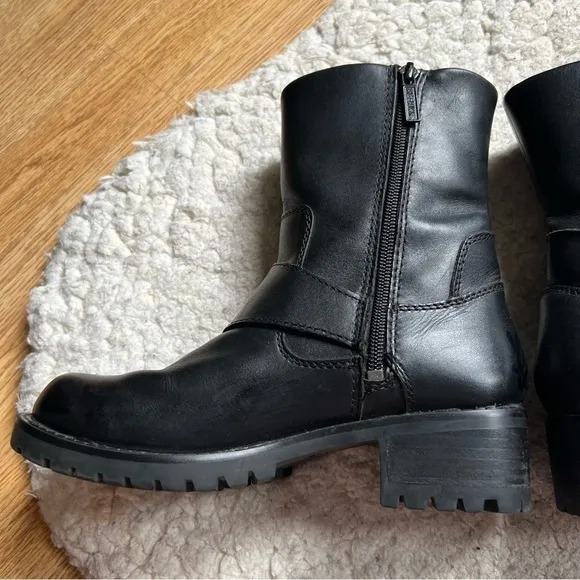 Harley-Davidson® Women's Alivia Black Leather 7-Inch Motorcycle Boots Size 6